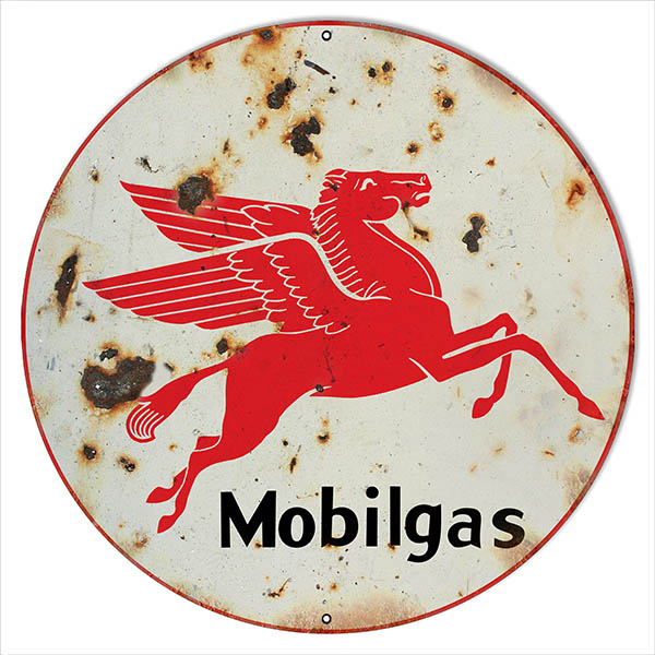 Mobilgas Gasoline Vintage Style Metal Sign 18 x 18