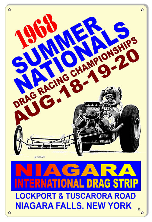 1968 Summer Nationals Motor Speedway 12×18