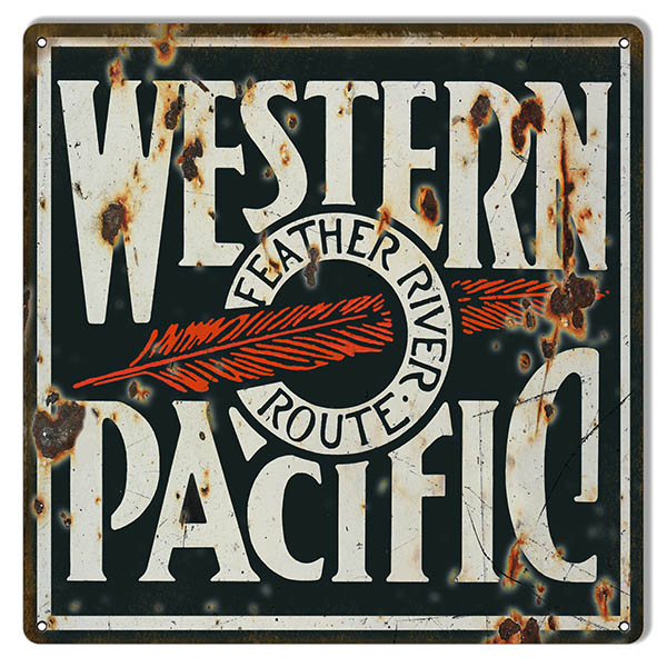 Western Pacific Feather River Route Railroad 12×12