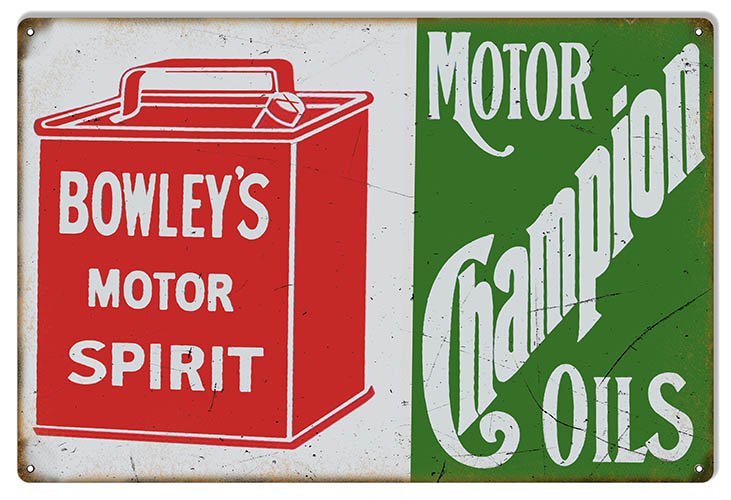 Bowleys Champion Motor Oil 12×18