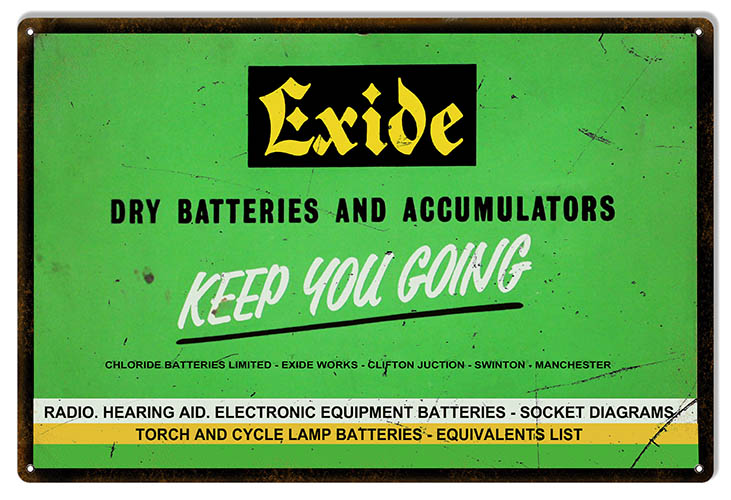 Exide Dry Batteries and Accumulators 12×18