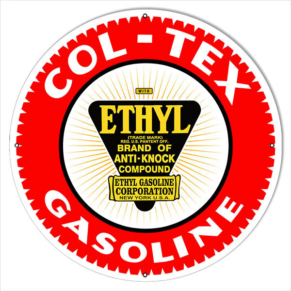 Col Tex Gasoline Motor Oil Vintage Style Metal Sign 30 × 30