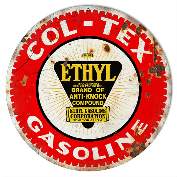 Col Tex Gasoline Motor Oil Vintage Style Metal Sign 14 x 14