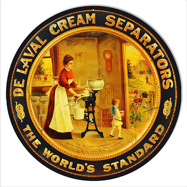 Standard De Laval Cream Country Vintage Style Metal Sign 14 x 14