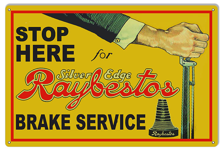 \ Raybestos Brake Service Gas Station Vintage Style Metal Sign 12 × 18