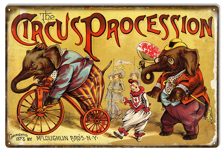 1888 Circus Procession Circus 12×18