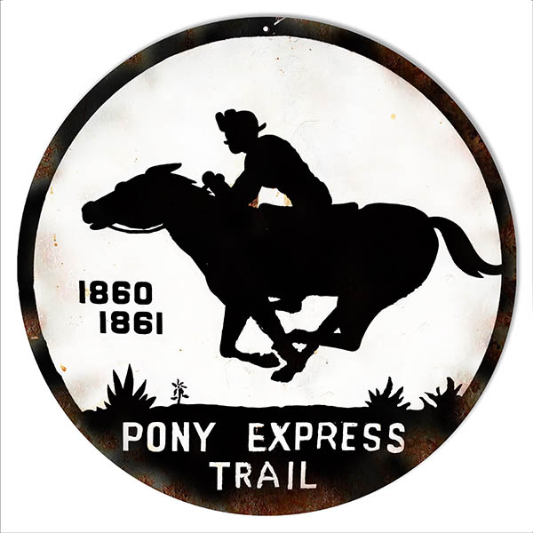 1860-1861 Pony Express Trail 14 x 14