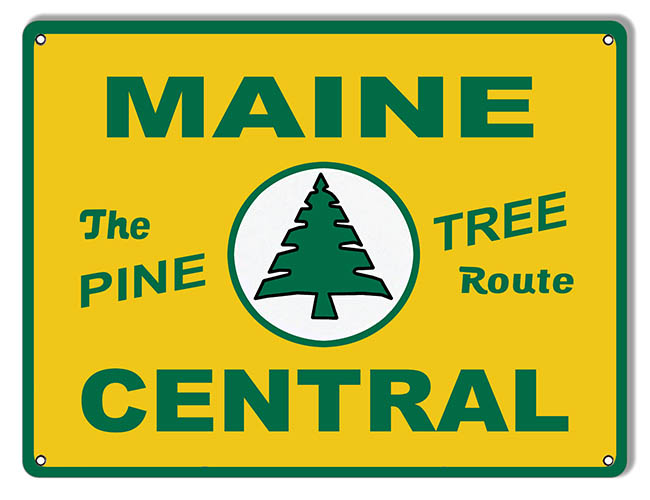 Maine Central Pine Tree Route Railroad 9×12