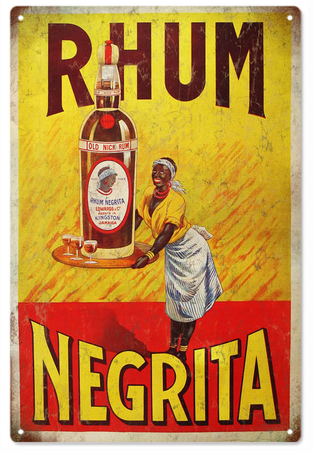 Rhum Negrita Rum Bar Vintage Style Metal Sign 12 x 18