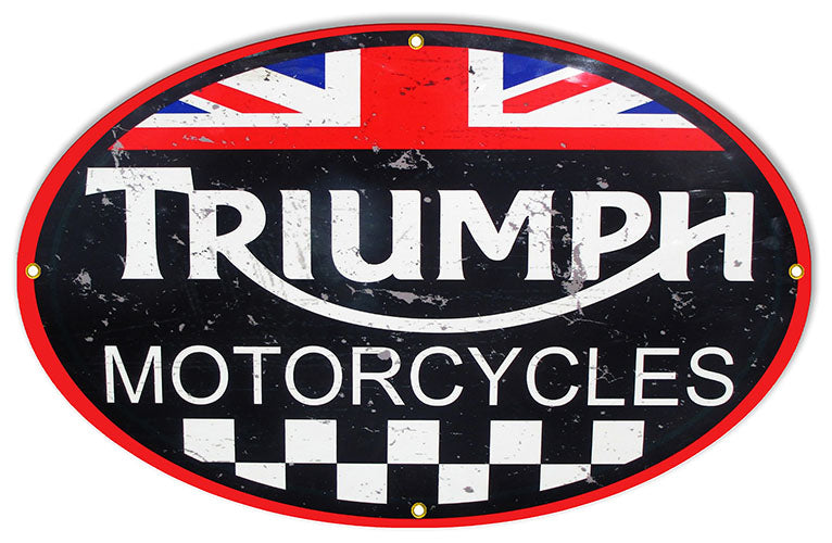 Triumph Motorcycle Vintage Style Metal Sign 15 × 24