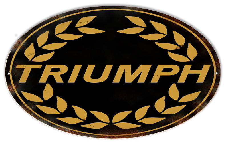 Black Triumph Motorcycle 9×14