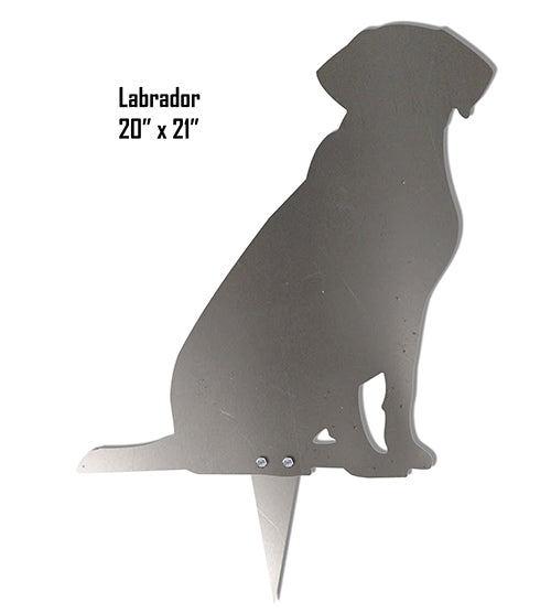Labrador With Spike Yard Silouette 20×21