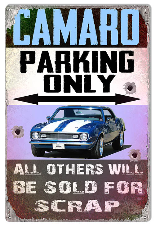 Camaro Parking Faux Bullet Holes 12x18