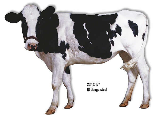Side View Of Cow Animal Vintage Style Metal Sign 17 × 23