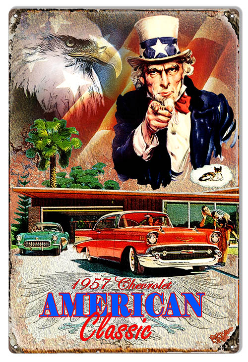 1957 Chevrolet Vintage Style Metal Sign 12 x 18