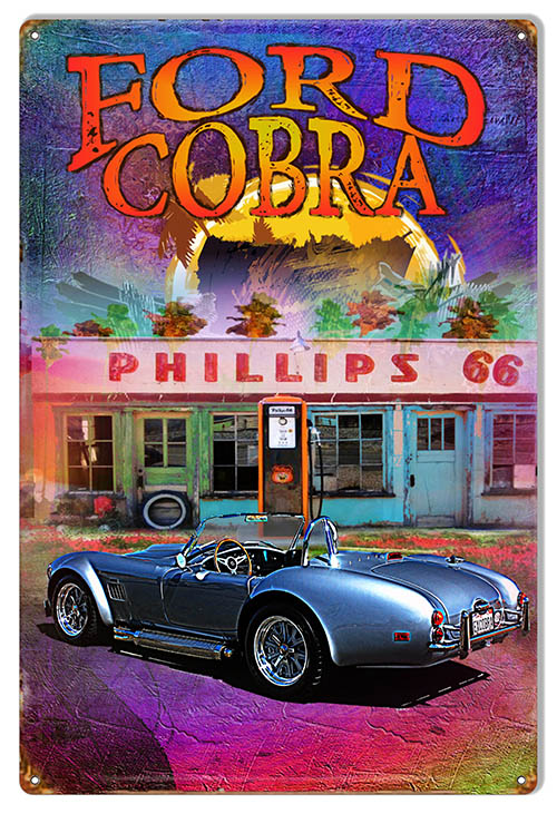 Ford Cobra Vintage Style Metal Sign 12 × 18