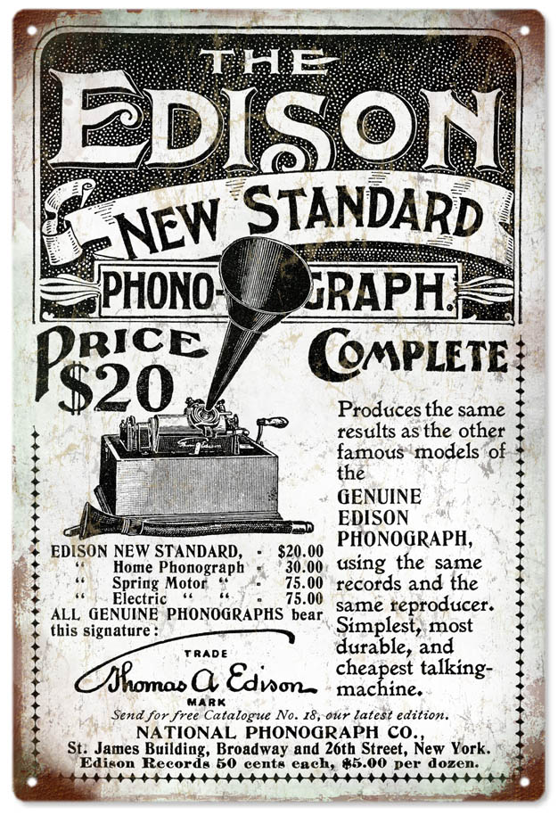 The Edison Phono Graph 12x18