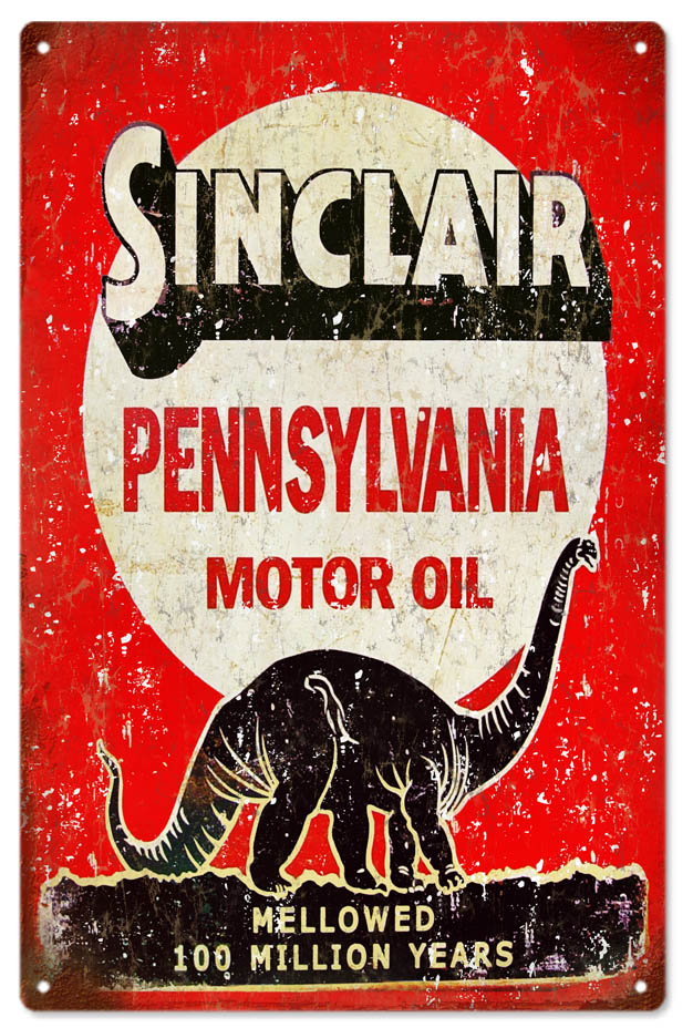 Sinclair Pennsylvania Motor Oil Vintage Style Metal Sign 12 x 18