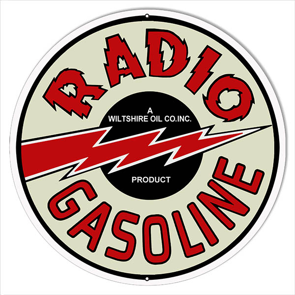 Radio Gasoline Motor Oil Vintage Style Metal Sign 18 x 18