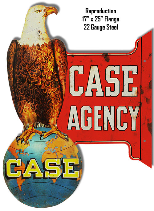 Case Agency Vintage Style Metal Sign 17 × 25