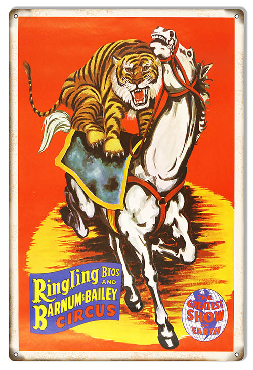 Barnum Bailey Tiger Horse Circus 12×18