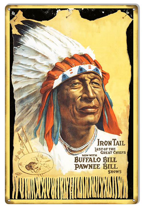 Iron Tail Buffalo Bill Circus 12×18