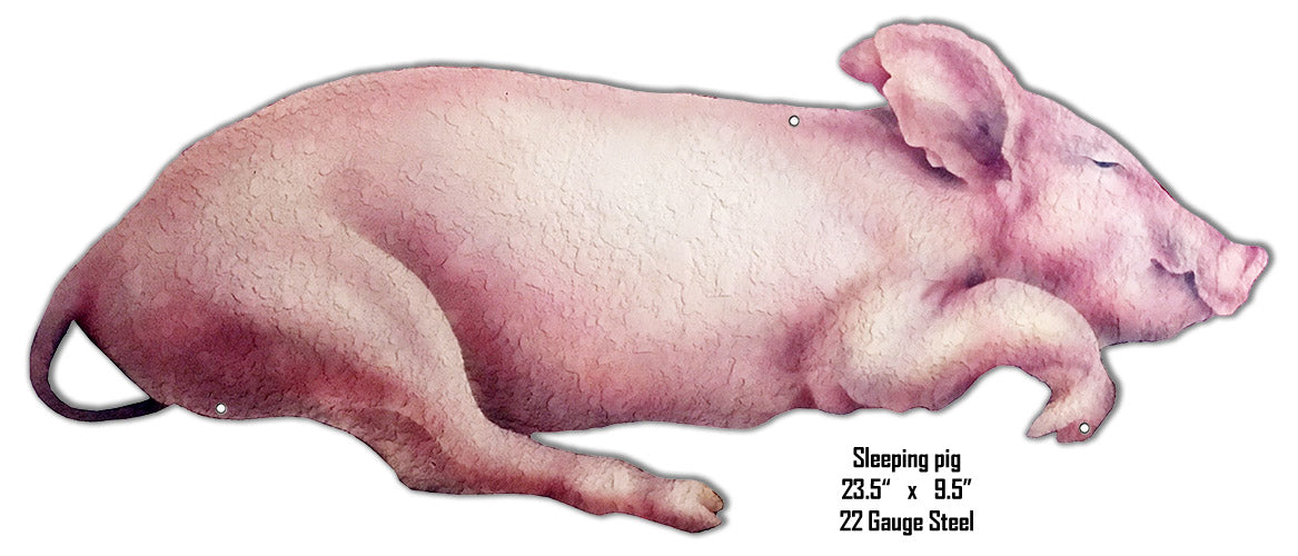 Sleeping Pig Animal 9.5×23.5