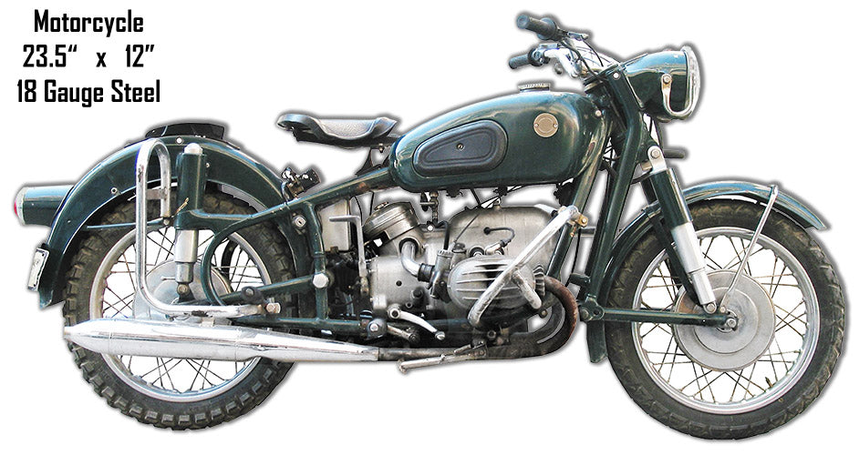 Motorcycle Vintage Style Metal Sign 12 × 23