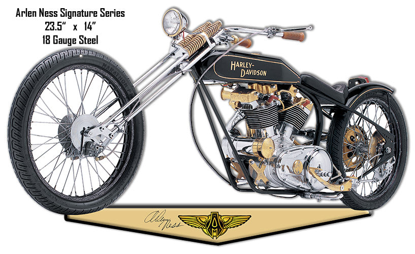 Black And Gold Motorcycle 14×23.5