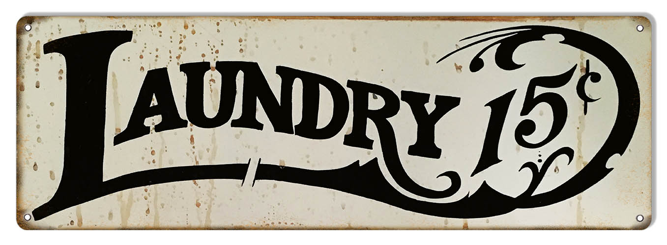 Laundry 15 Cents Country 6×18