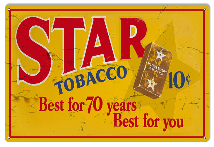 Star Tobacco Cigar 12×18