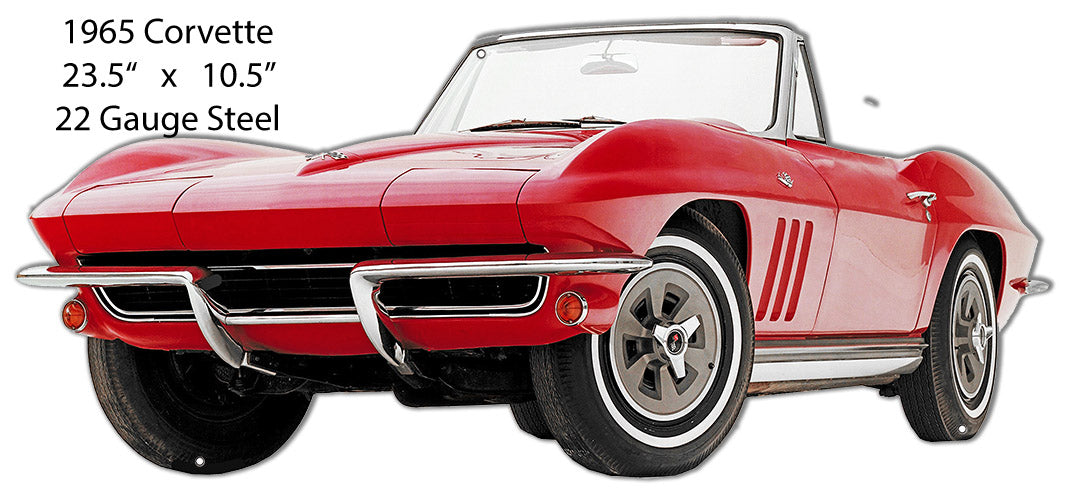 1965 Red Corvette Hot Rod 10.5×23.5