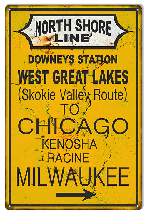 North Shore Line West Railroad 12×18