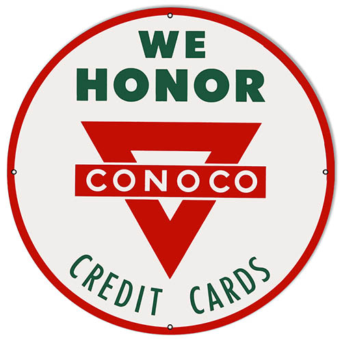 Conoco Credit Cards Motor Oil 18×18