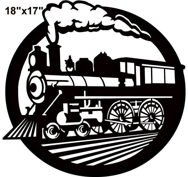 Train Silhouette 17×18