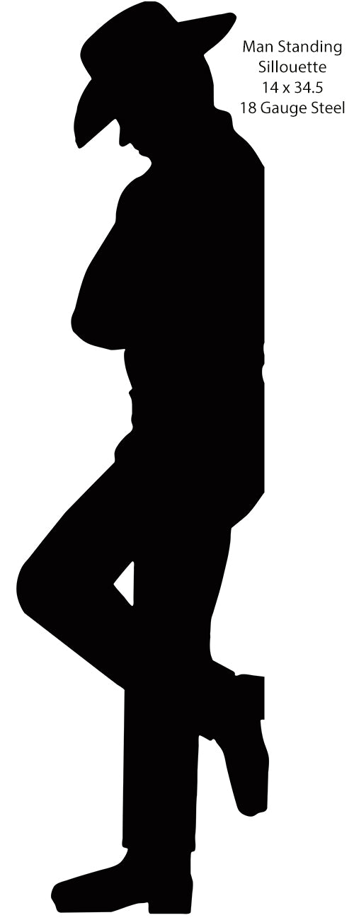 Male Standing Silhouette 13×36