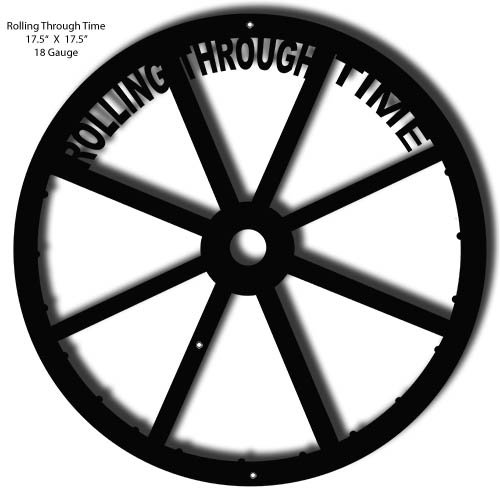 Railroad Wheel Silhouette 17.5×17.5
