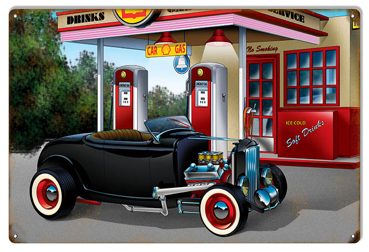 Shell Gas Station Beauty Vintage Style Metal Sign 12 × 18