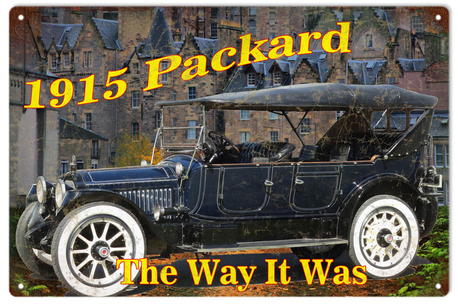 1915 Packard Vintage Style Metal Sign 12 x 18
