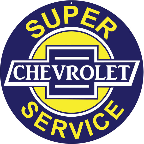 Super Chevrolet Service Station Vintage Style Metal Sign 14 x 14