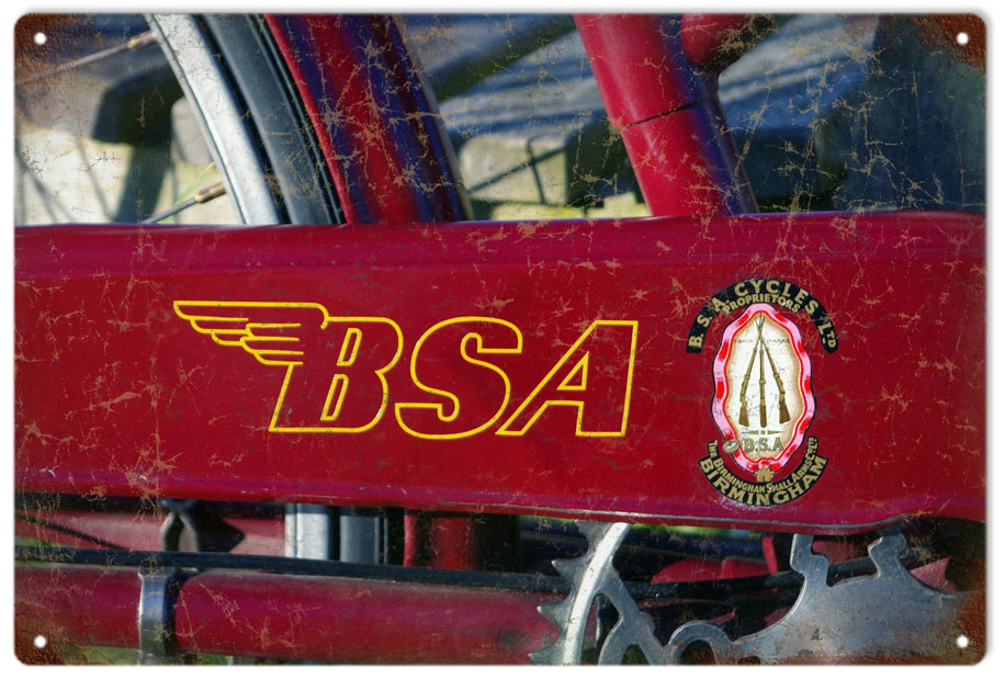 BSA Motorcycle The Birmingham Small Arms Co. 12x18