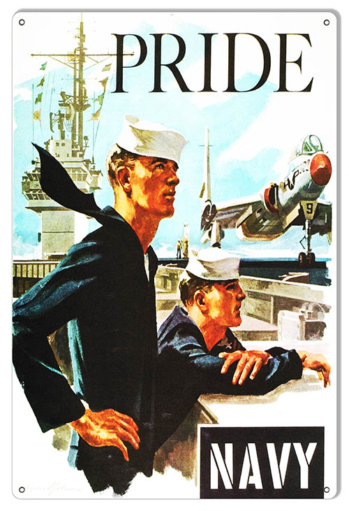 Navy Pride Military 12×18