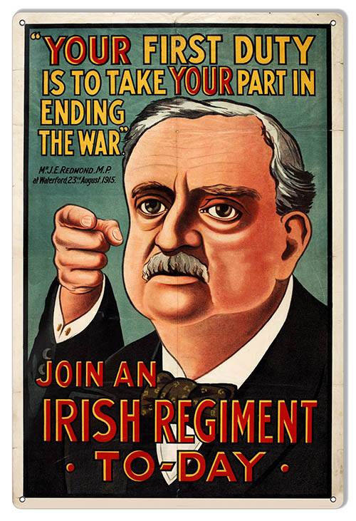 Irish Regiment End The War Military 12×18