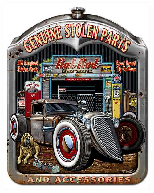 Genuine Stolen Ps Rat Rod Gas Station 14×18