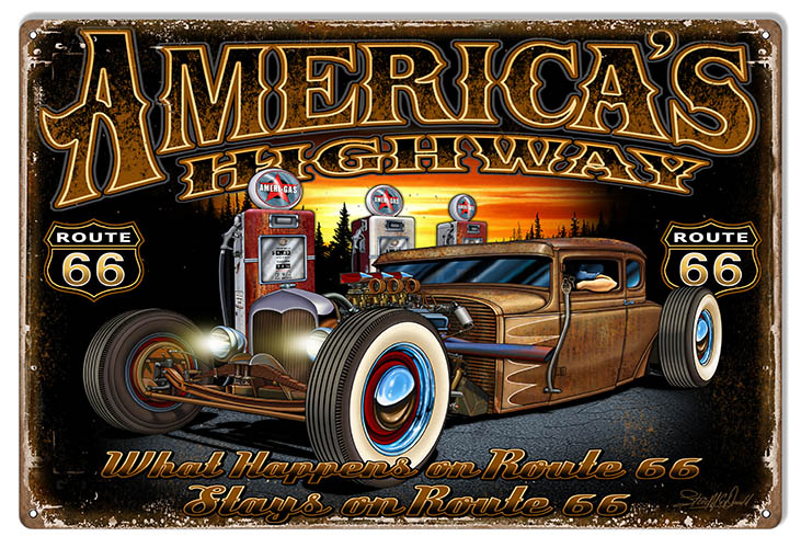 Route 66 Americas Highway 12x18