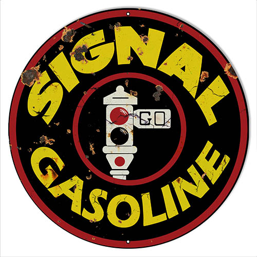 Signal Gasoline Motor Oil Vintage Style Metal Sign 24 x 24