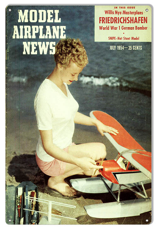 Model Airplane News July 1954 Cover 12×18