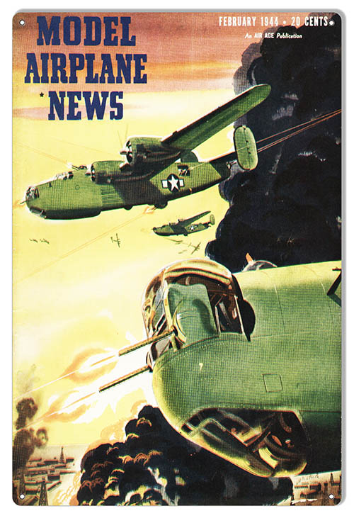 Model Airplane News February 1944 Cover 12×18