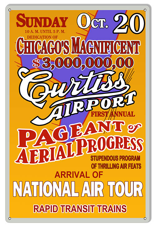 Chicago’s Magnificent Aviation Airplane 16×24