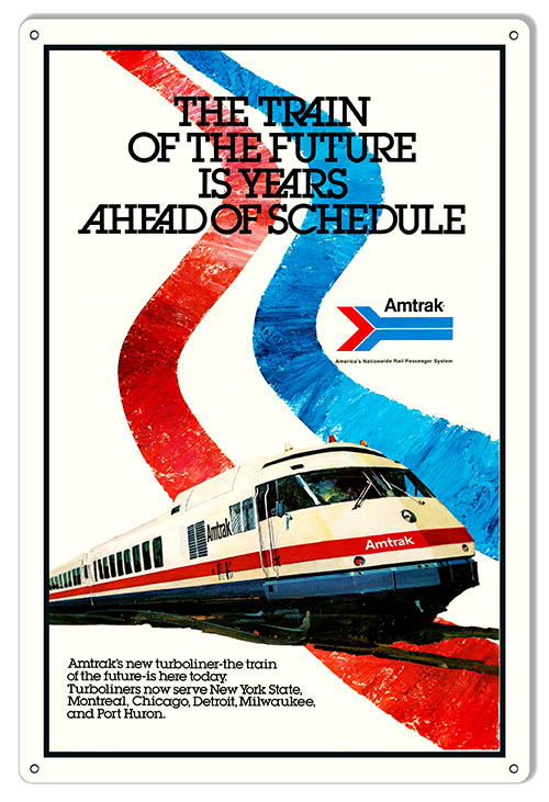 Amtrak The Train Of The Future 12×18